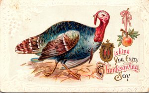 Thanksgiving Greetings With Turkey 1911