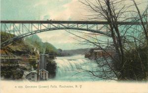 c1905 Rotograph Postcard G1629 Genesse (Lower) Falls & Bridge, Rochester NY Nice