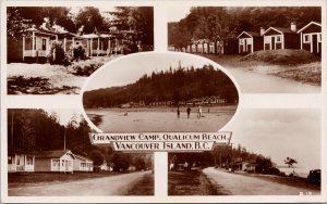 Grandview Camp Qualicum Beach BC British Columbia Unused Real Photo Postcard H8
