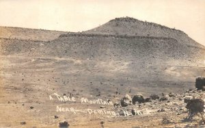 RPPC TABLE MOUNTAIN NEAR DEMING NEW MEXICO REAL PHOTO POSTCARD (c. 1910)