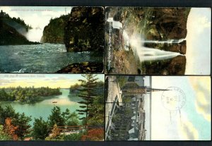 #790i (4) pcs Lily Bay, Yoho Valley-Twin Falls,Brockville Church, Kakabeka Falls