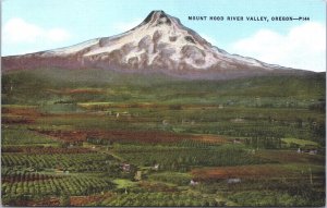 USA Mt Hood Oregon Hood River Oregon Linen Postcard 09.29