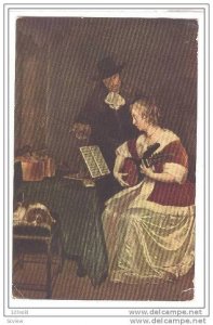 Painting by Gerard Terburg, The Music Lesson, mandolin, 00-10s