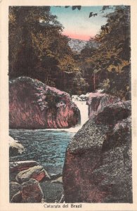 Costa Rica Catarata del Brazil Waterfall Scenic View Vintage Postcard AA109385
