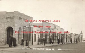 MT, Plentywood, Montana, RPPC, Main Street, Business Area, Bell Photo