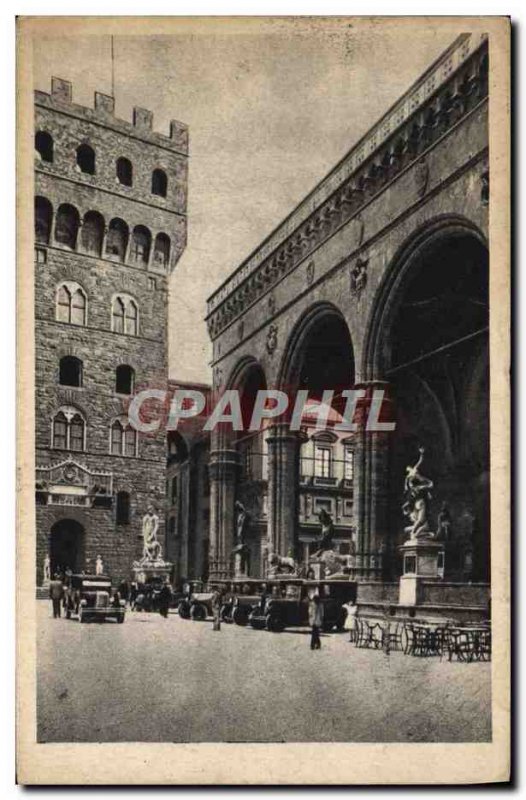 Old Postcard Firenze Loggia