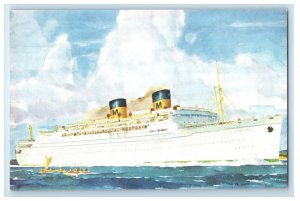 c1950's Matson Lines Luxury Liner Lurline Sails Steamer Honolulu Postcard