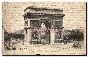 Paris Old Postcard Triumphal Arch of & # 39etoile