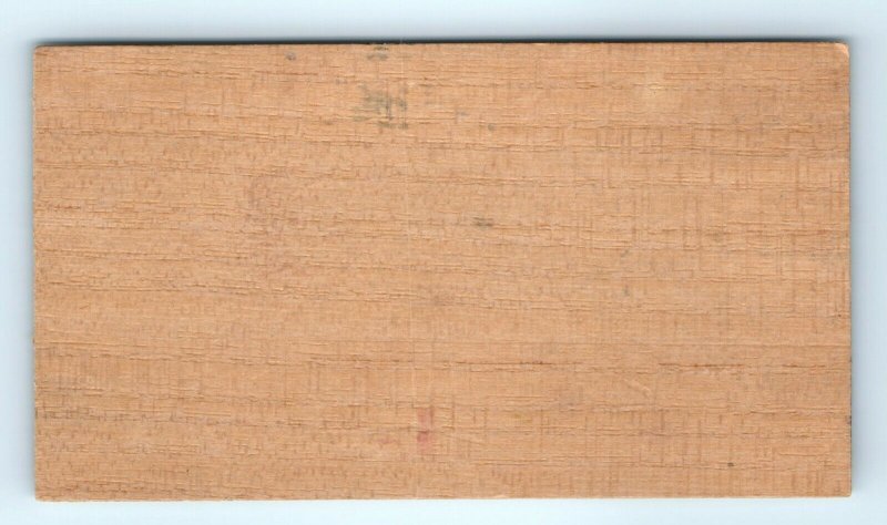 Handmade Balsa Wood Stock Trade Cards Hand Drawn Color LOT of 6 Japan China C13