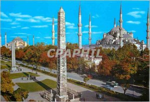 Postcard Modern Istanbul Turkiye Hipodromus and the Blue Mosque