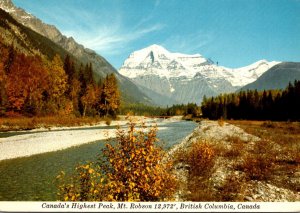 Canada British Columbia Mount Robson Canada's Highest Peak 1970