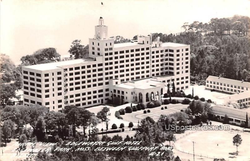 Aerial View Edgewater Gulf Hotel in Gulfport, Mississippi