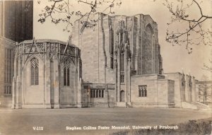 F94/ Pittsburgh Pennsylvania RPPC Postcard c40s University Foster Memorial