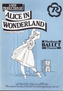 Alice In Wonderland Northern Ballet 1980s York Theatre Programme