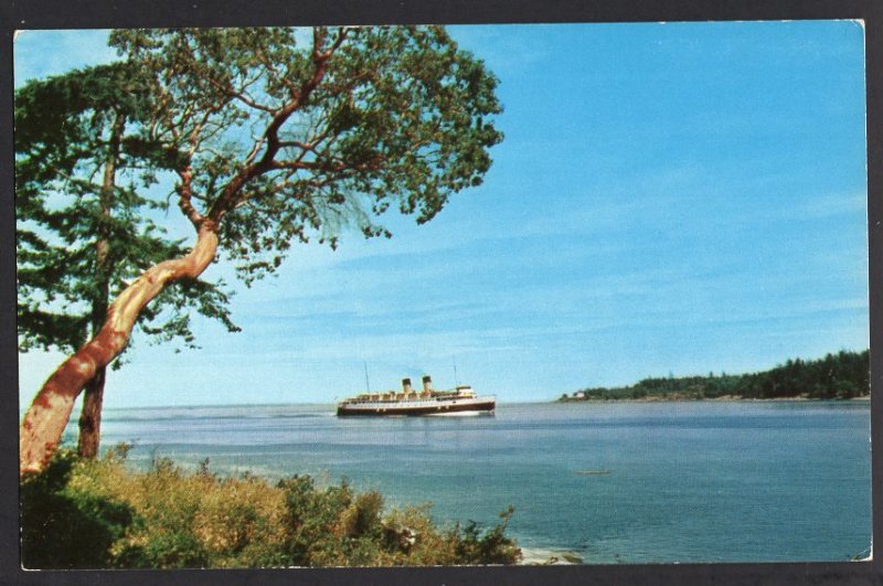 British Columbia C.P.R. Boat entering Active Pass Vancouver Victoria Chrome