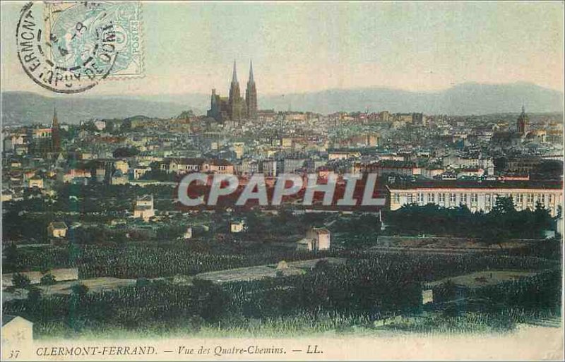 Old Postcard Clermont Ferrand View Quatre Chemins