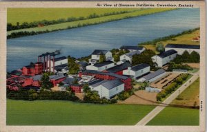 Owensboro Kentucky Air View of Glenmore Distilleries Postcard Z30