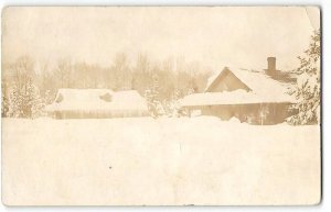 Antique Postcard RPPC Easton, Washington Winter Snow Arlington, Oregon 1913