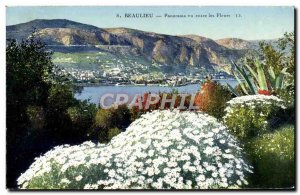 Old Postcard Beaulieu Panorama Seen From Flowers