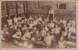 Education Postcard - Primary School Children and Their Teacher  XT491