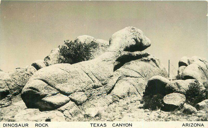 Arizona Dinosaur Rocks Texas Canyon 1940s RPPC Photo Postcard 3240
