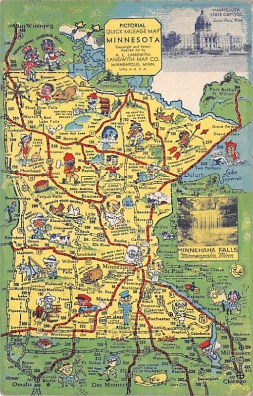 Minnesota USA Greetings From 1941 