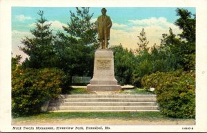Monuments Mark Twain Monument Riverview Park Hannibal Missouri Curteich