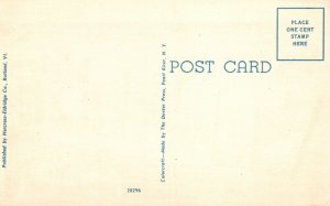 Vintage Postcard 1930's Greetings From Lake Bomoseen Vermont Norcross Pub.