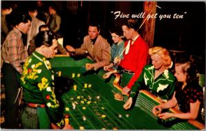 Five Will Get You Ten Nevada Legalized Gambling Casino Postcard O22