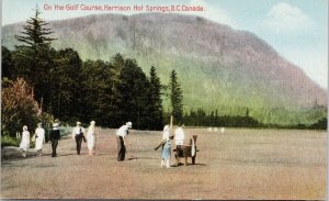 Harrison Hot Springs BC On The Golf Course Golfing Unused Postcard E94