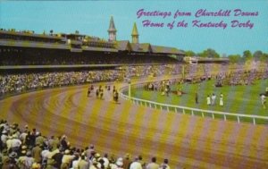 Kentucky Louisville Rounding The Turn At Churchill Downs 1964