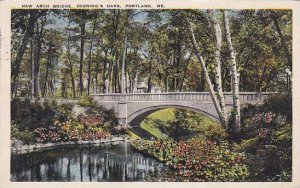 Maine Portland New Arch Bridge Deerings Oaks 1926