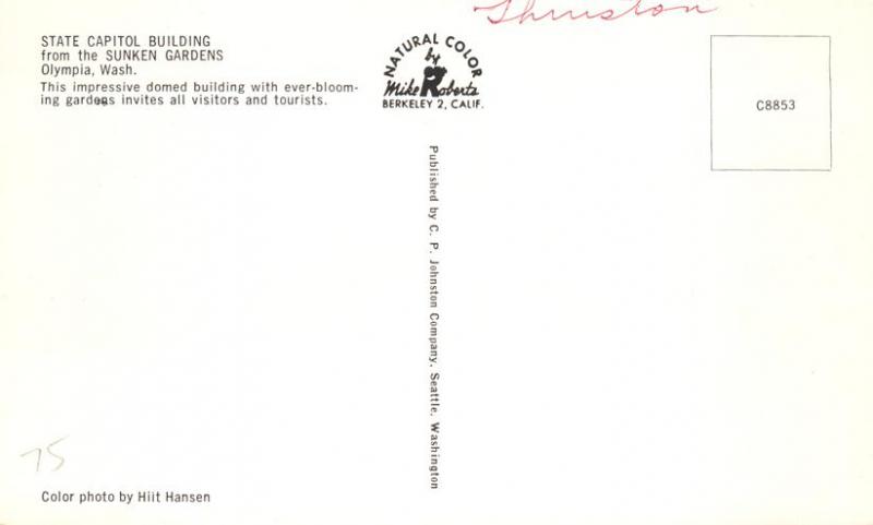 Olympia WA, Washington - State Capitol and Sunken Gardens