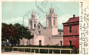 Vintage Postcard 1908 Church Of San Felipe Old Town Of Albuquerque New Mexico NM