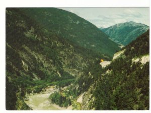 Hell's Gate Airtram, Fraser Canyon, BC, Chrome Aerial View Postcard