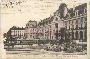 Old Postcard Rennes Palace of Trade and Gardens on the Vilaine