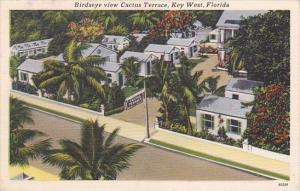 Florida Key West Birds Eye View Cactus Terrace Cottages and Motel 1957