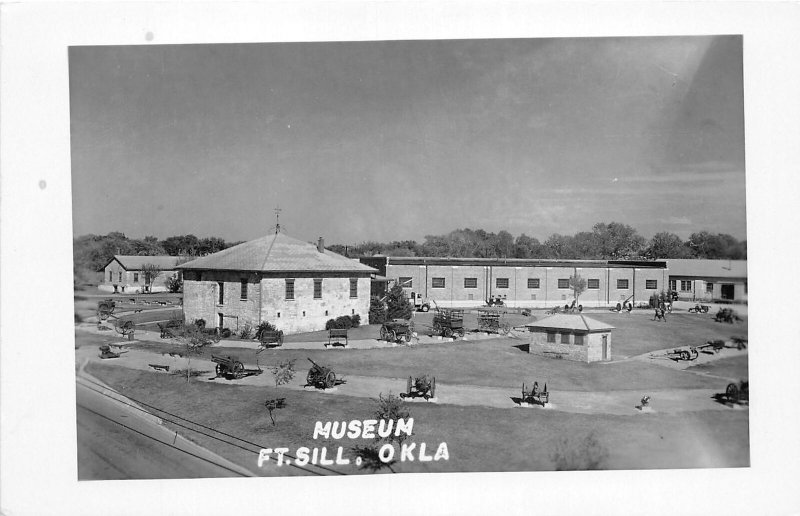 J69/ Fort Sill Oklahoma RPPC Postcard c1950s Museum Building  145