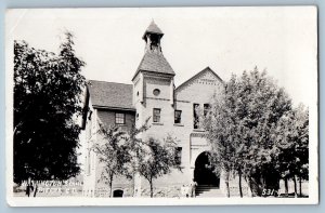 Pierre South Dakota SD Postcard RPPC Photo Washington School Building c1910's