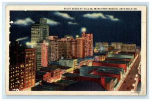 1997 Night Scene of Dallas Texas TX from Medical Arts Building Postcard