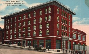 Vintage Postcard 1910's Illini Hotel European & American Plan Alton Illinois ILL