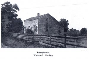 Birthplace of Warren G Harding Marion Ohio Postcard