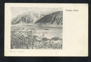 DOUGLAS ALASKA 1908 RR HUBBARD BIRDSEYE VIEW VINTAGE POSTCARD