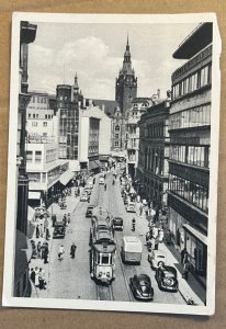 1951 USED POSTCARD - VIEW OF THE WALL & TOWN HALL, WUPPERTAL-ELBERFELD, GERMANY