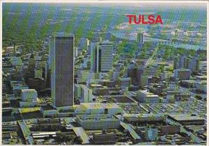 Oklahoma Tulse Downtown Aerial View 1982