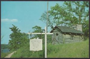 First School House in IA,Lee County Postcard