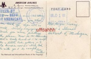 1958 AMERICAN AIRLINES The National and International Route of the Flagships