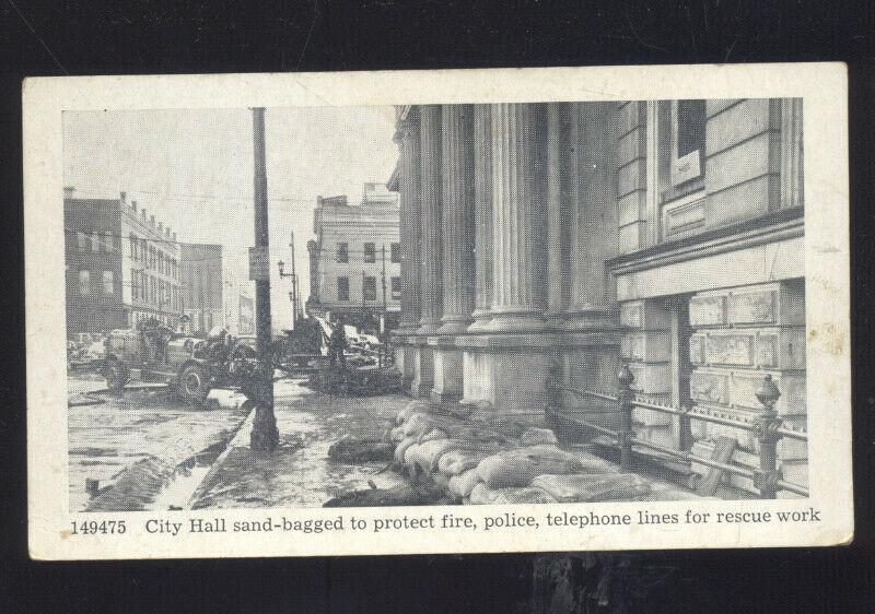 LOUISVILLE KENTUCKY 1936 FLOOD DISASTER DOWNTOWN STREET SCENE OLD POSTCARD