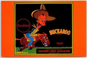 Postcard - Buckaroo, Orange Box Label (ca. 1935)