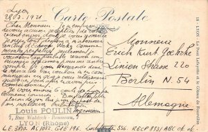 L131 France 1921 Lyon Lafayette Bridge Coteau de Fourviere Tram vintage postcard